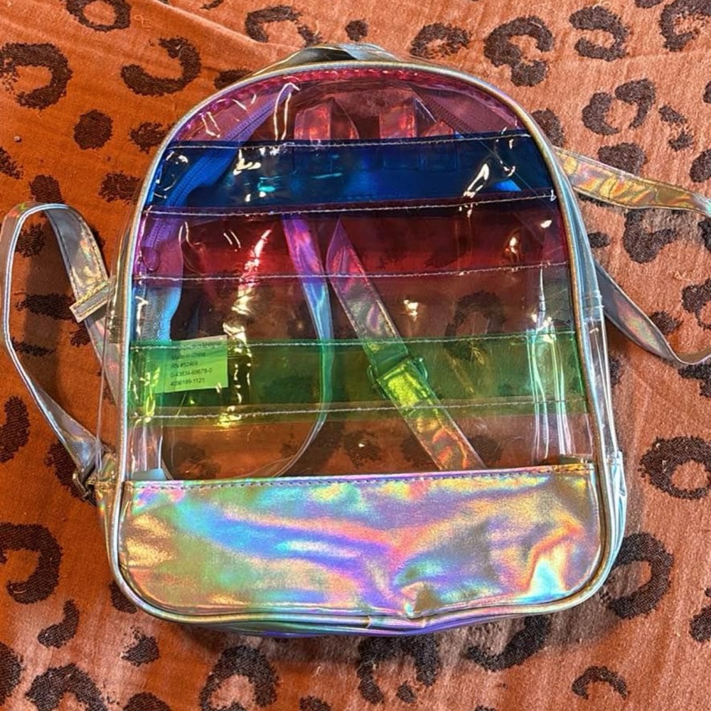Girls clear-rainbow backpack